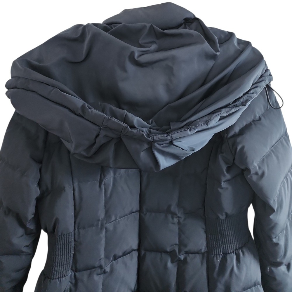 Cole Haan Puffer Jacket Womens Medium Navy Blue Quilted Winter Chic Down Parka - Picture 9 of 11